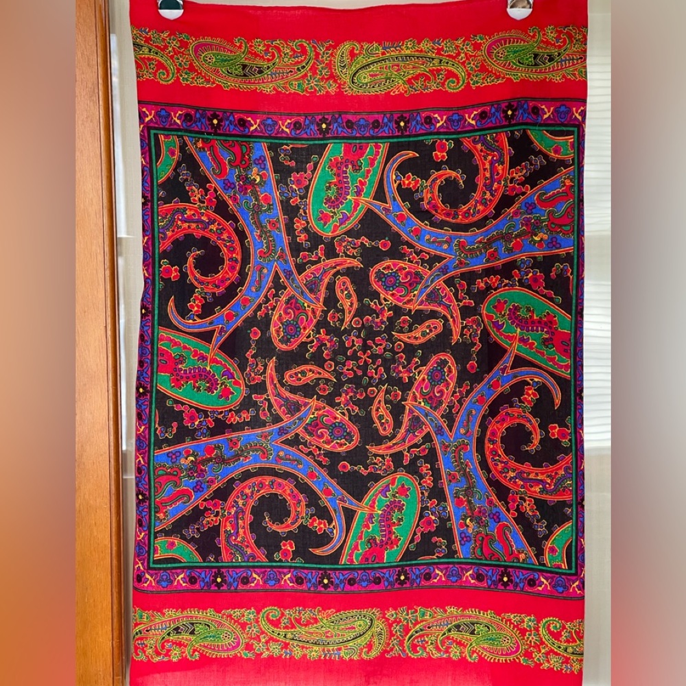 Vintage Challis paisley scarf